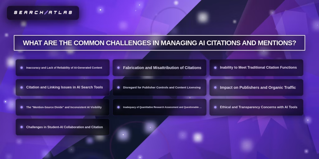 common challenges in managing AI citations and mentions
