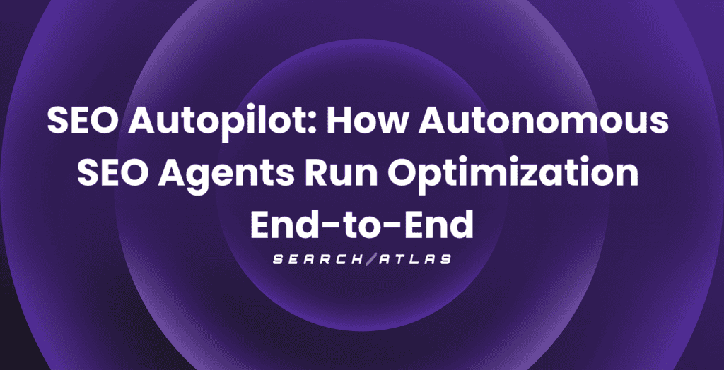 Illustration of autonomous SEO agents optimizing websites end-to-end.