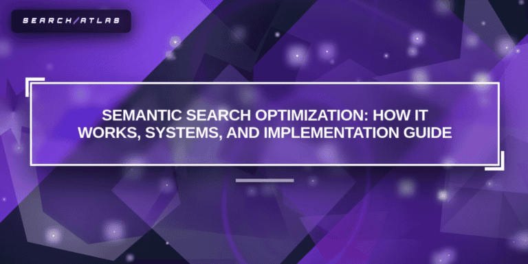 Visual of Search Atlas platform showcasing SEO and semantic search features.