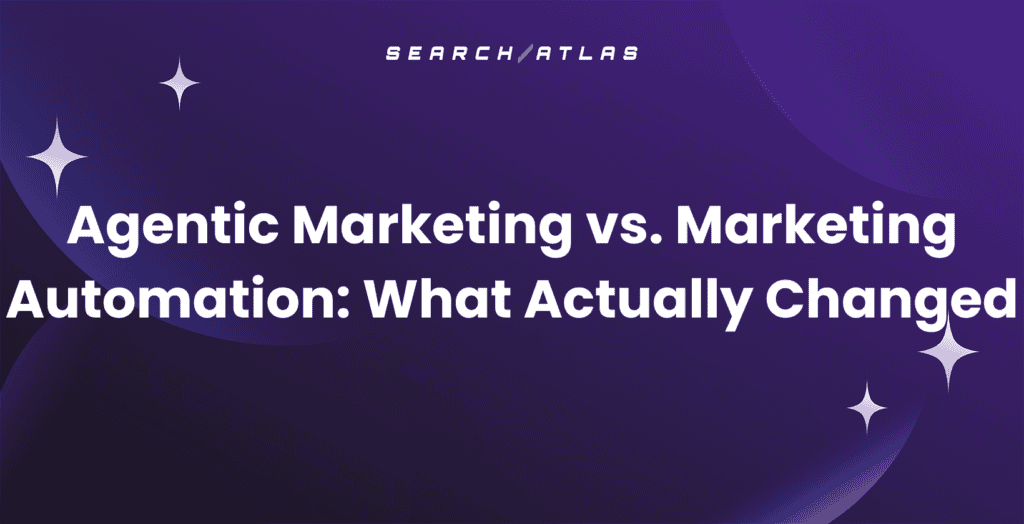 Search Atlas SEO tool showcasing marketing automation and analytics.