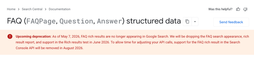 FAQ dead Google announcement