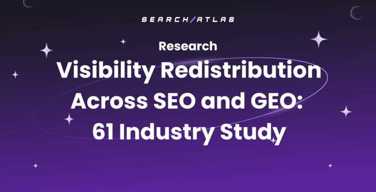 Search Atlas logo showcasing SEO visibility and industry research.