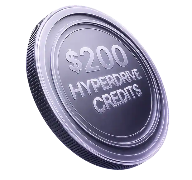 $200 Hyperdrive Credits for SEO campaigns.