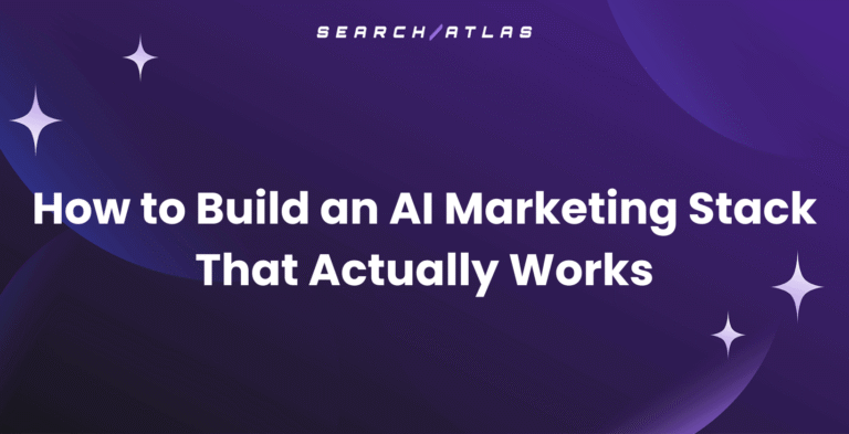 Search Atlas AI marketing software interface with SEO tools and analytics features.