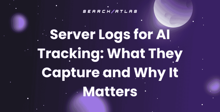 Server logs for AI tracking and analytics in advanced SEO software.