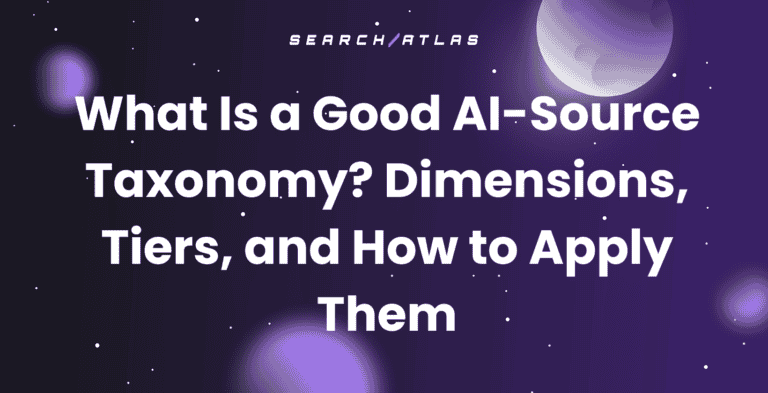 Overview of good AI-source taxonomy, dimensions, tiers, and application.